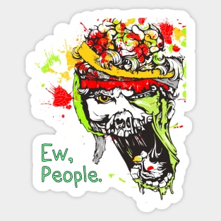 Ew people skull Sticker